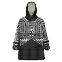 Philippines Igorot Tribal Inspired Wearable Blanket Hoodie Black Version LT05 One Size Black - Polynesian Pride