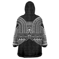 Philippines Igorot Tribal Inspired Wearable Blanket Hoodie Black Version LT05 - Polynesian Pride