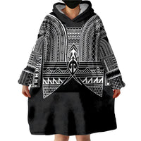 Philippines Igorot Tribal Inspired Wearable Blanket Hoodie Black Version LT05 - Polynesian Pride