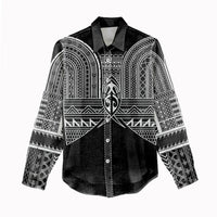Philippines Igorot Tribal Inspired Women Casual Shirt Black Version LT05 - Polynesian Pride