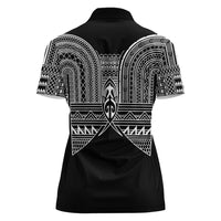 Philippines Igorot Tribal Inspired Women Polo Shirt Black Version LT05 - Polynesian Pride