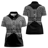 Philippines Igorot Tribal Inspired Women Polo Shirt Black Version LT05 - Polynesian Pride