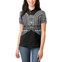 Philippines Igorot Tribal Inspired Women Polo Shirt Black Version LT05 - Polynesian Pride