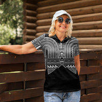 Philippines Igorot Tribal Inspired Women Polo Shirt Black Version LT05 - Polynesian Pride