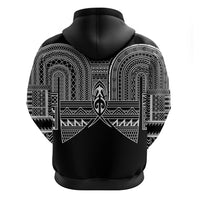 Philippines Igorot Tribal Inspired Zip Hoodie Black Version LT05 - Polynesian Pride