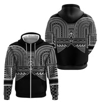 Philippines Igorot Tribal Inspired Zip Hoodie Black Version LT05 - Polynesian Pride