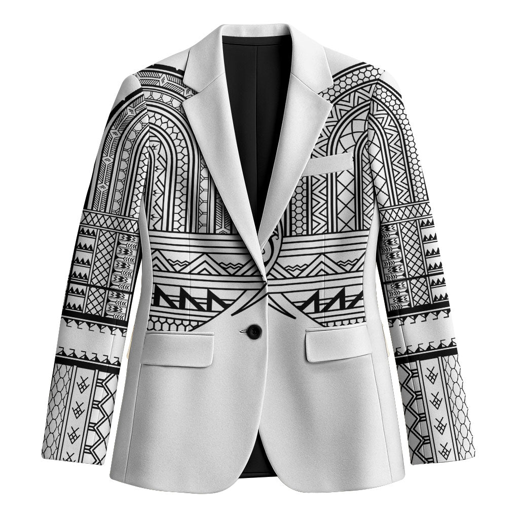 Philippines Igorot Tribal Inspired Blazer White Version LT05 Unisex White - Polynesian Pride