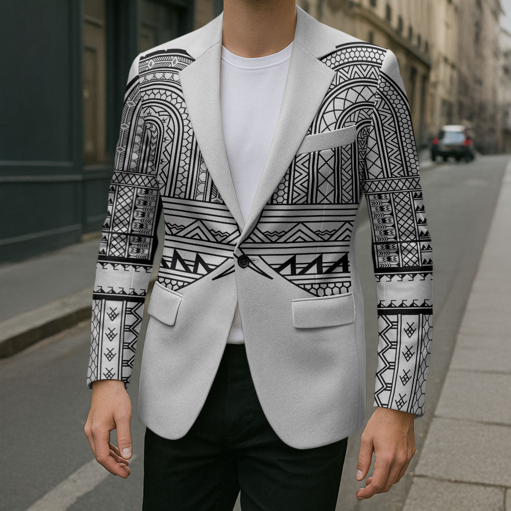 Philippines Igorot Tribal Inspired Blazer White Version LT05 - Polynesian Pride