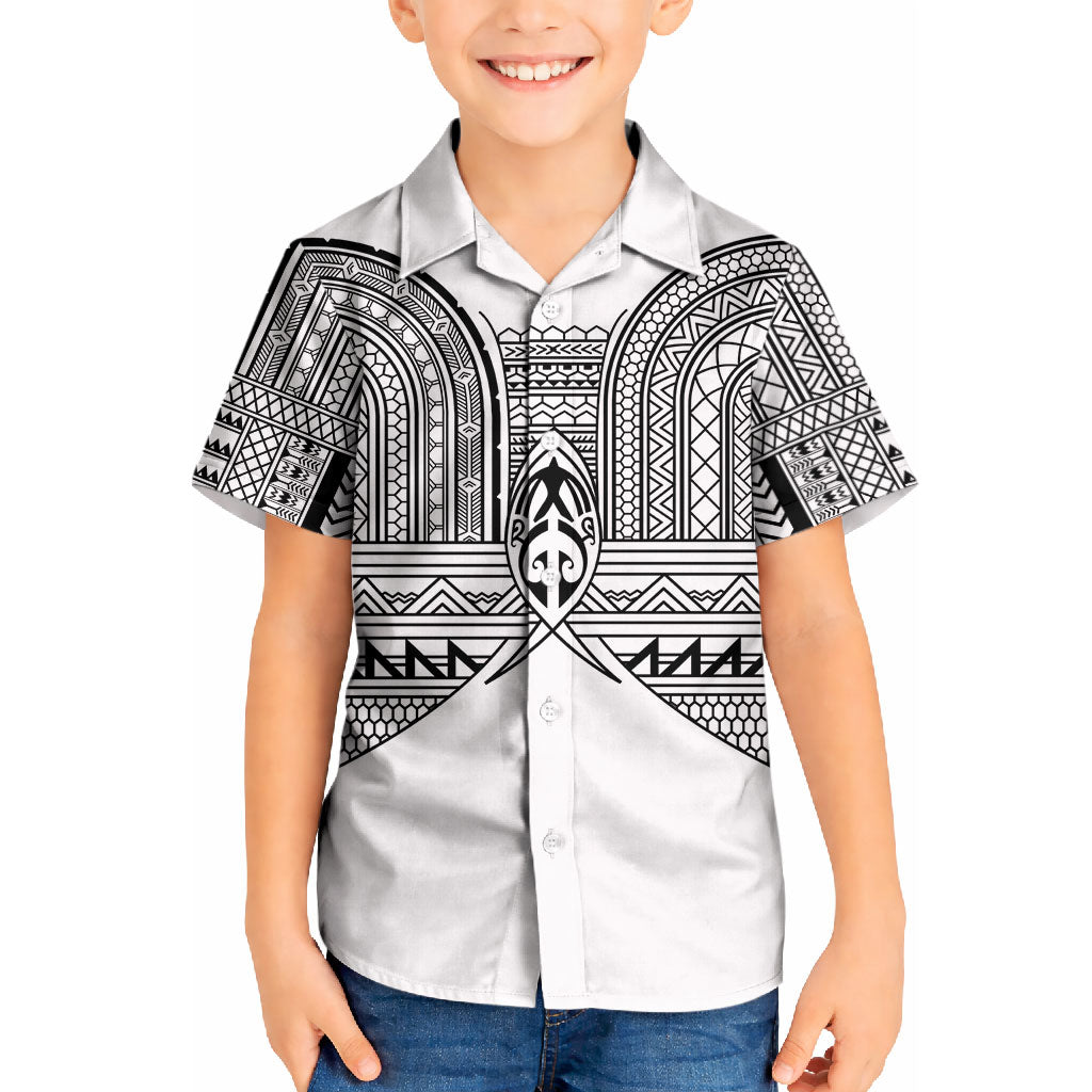 Philippines Igorot Tribal Inspired Kid Hawaiian Shirt White Version LT05 Kid White - Polynesian Pride