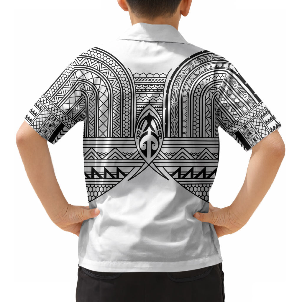 Philippines Igorot Tribal Inspired Kid Hawaiian Shirt White Version LT05 - Polynesian Pride