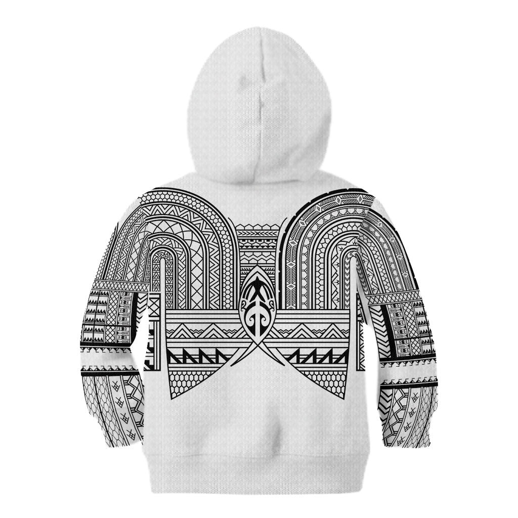 Philippines Igorot Tribal Inspired Kid Hoodie White Version LT05 - Polynesian Pride