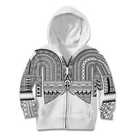 Philippines Igorot Tribal Inspired Kid Hoodie White Version LT05 Zip Hoodie White - Polynesian Pride