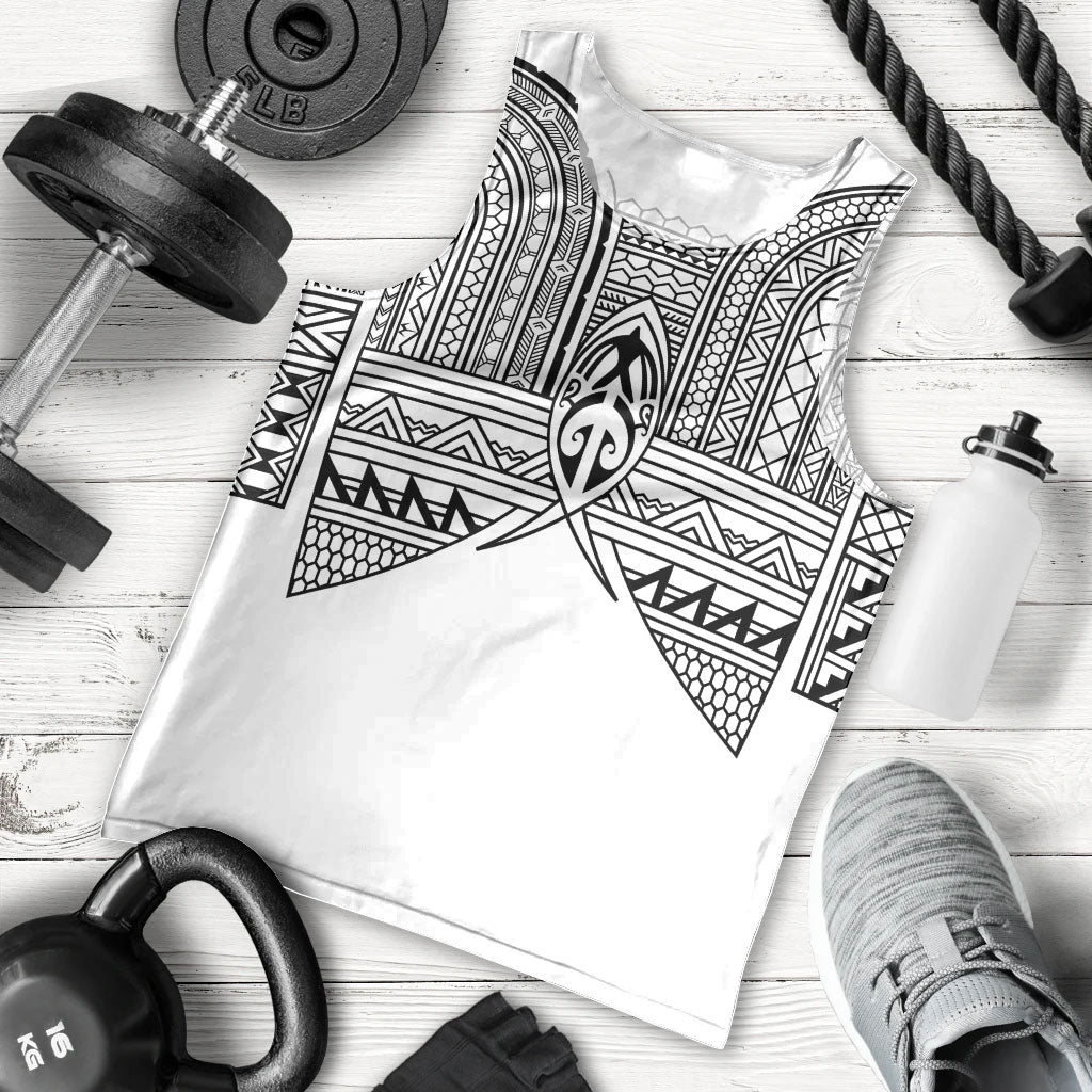 Philippines Igorot Tribal Inspired Men Tank Top White Version LT05 - Polynesian Pride