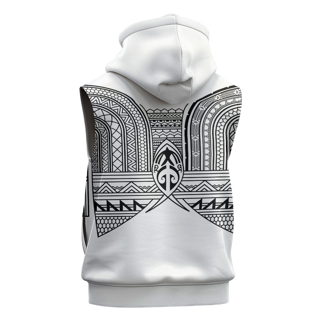 Philippines Igorot Tribal Inspired Sleeveless Hoodie White Version LT05 - Polynesian Pride