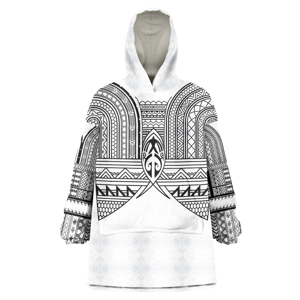 Philippines Igorot Tribal Inspired Wearable Blanket Hoodie White Version LT05 One Size White - Polynesian Pride