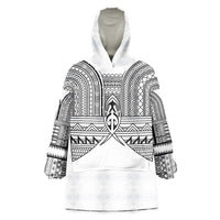 Philippines Igorot Tribal Inspired Wearable Blanket Hoodie White Version LT05 One Size White - Polynesian Pride