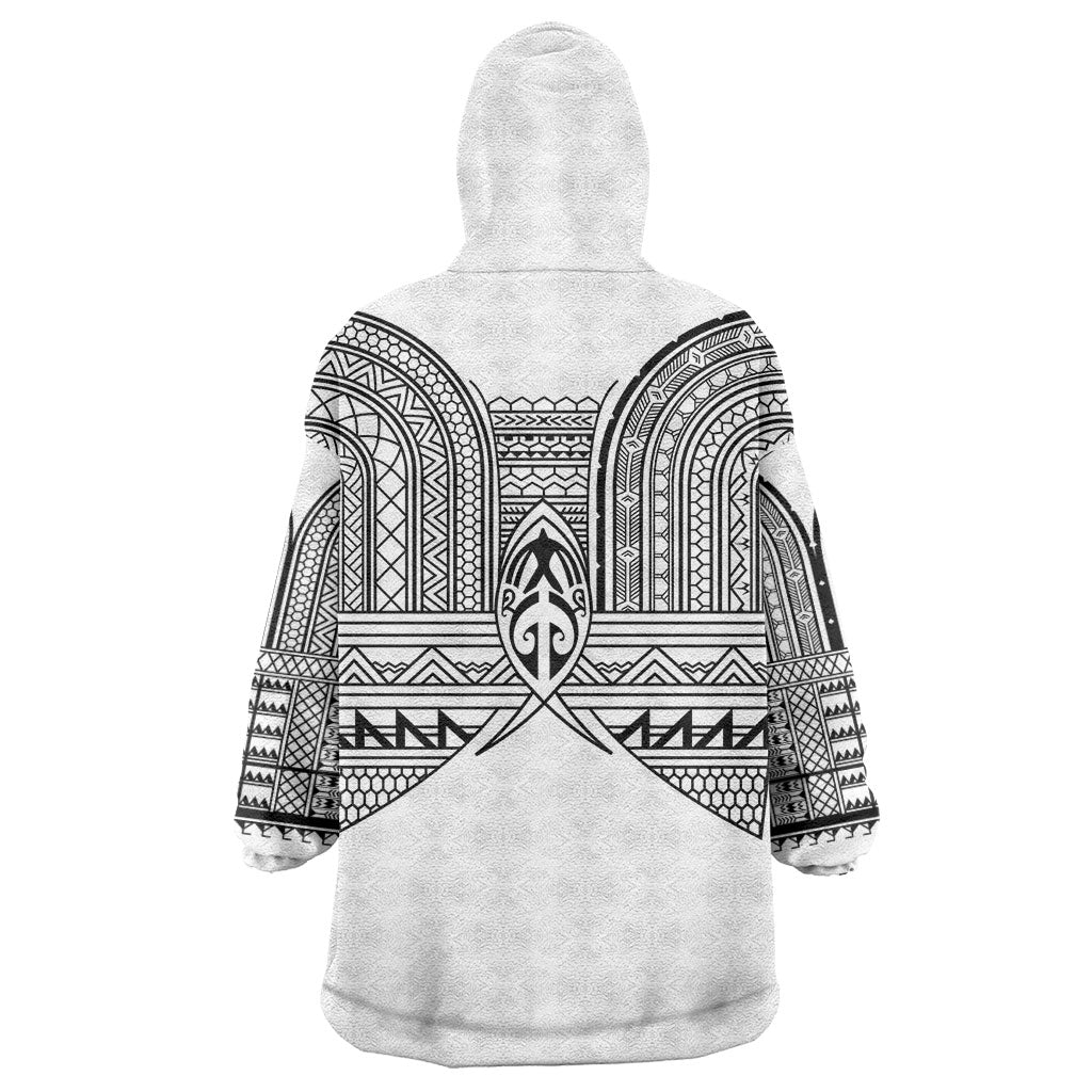 Philippines Igorot Tribal Inspired Wearable Blanket Hoodie White Version LT05 - Polynesian Pride