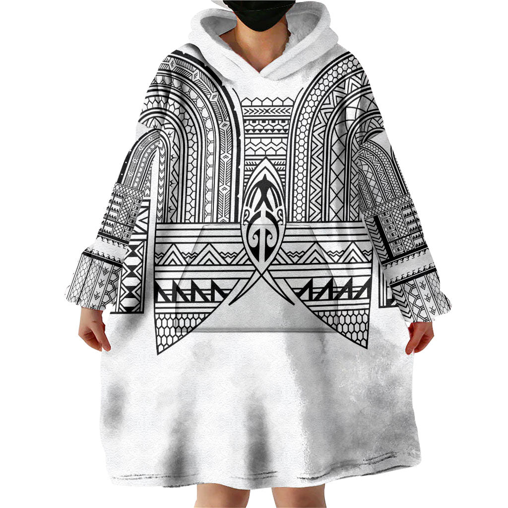 Philippines Igorot Tribal Inspired Wearable Blanket Hoodie White Version LT05 - Polynesian Pride