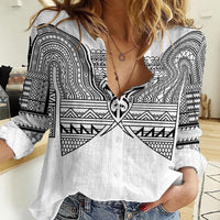 Philippines Igorot Tribal Inspired Women Casual Shirt White Version LT05 Female White - Polynesian Pride