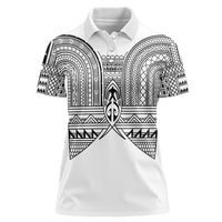 Philippines Igorot Tribal Inspired Women Polo Shirt White Version LT05 Female White - Polynesian Pride