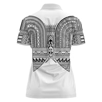 Philippines Igorot Tribal Inspired Women Polo Shirt White Version LT05 - Polynesian Pride