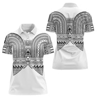 Philippines Igorot Tribal Inspired Women Polo Shirt White Version LT05 - Polynesian Pride