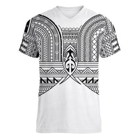 Philippines Igorot Tribal Inspired Women V-Neck T-Shirt White Version LT05 Female White - Polynesian Pride
