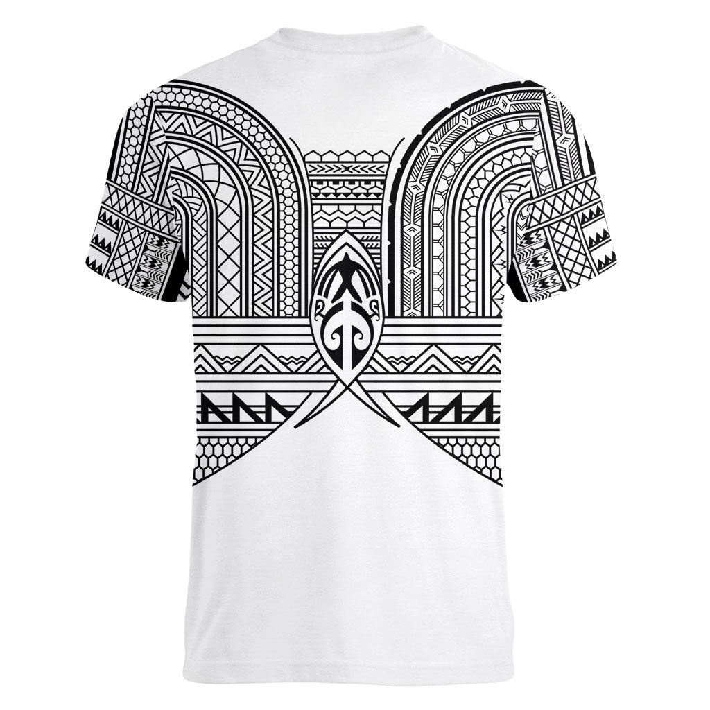 Philippines Igorot Tribal Inspired Women V-Neck T-Shirt White Version LT05 - Polynesian Pride