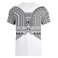 Philippines Igorot Tribal Inspired Women V-Neck T-Shirt White Version LT05 - Polynesian Pride