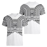 Philippines Igorot Tribal Inspired Women V-Neck T-Shirt White Version LT05 - Polynesian Pride