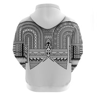Philippines Igorot Tribal Inspired Zip Hoodie White Version LT05 - Polynesian Pride