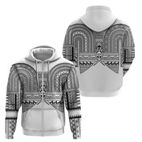 Philippines Igorot Tribal Inspired Zip Hoodie White Version LT05 - Polynesian Pride