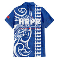 Samoa HRPP Party Family Matching Off The Shoulder Long Sleeve Dress and Hawaiian Shirt Polynesian Pattern - Polynesian Pride