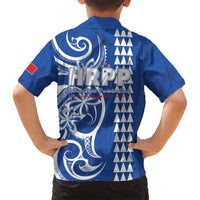 Samoa HRPP Party Family Matching Off Shoulder Maxi Dress and Hawaiian Shirt Polynesian Pattern - Polynesian Pride