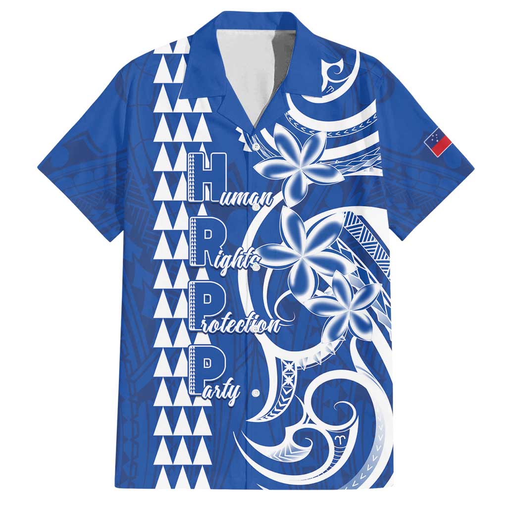 Samoa HRPP Party Family Matching Off Shoulder Maxi Dress and Hawaiian Shirt Polynesian Pattern - Polynesian Pride