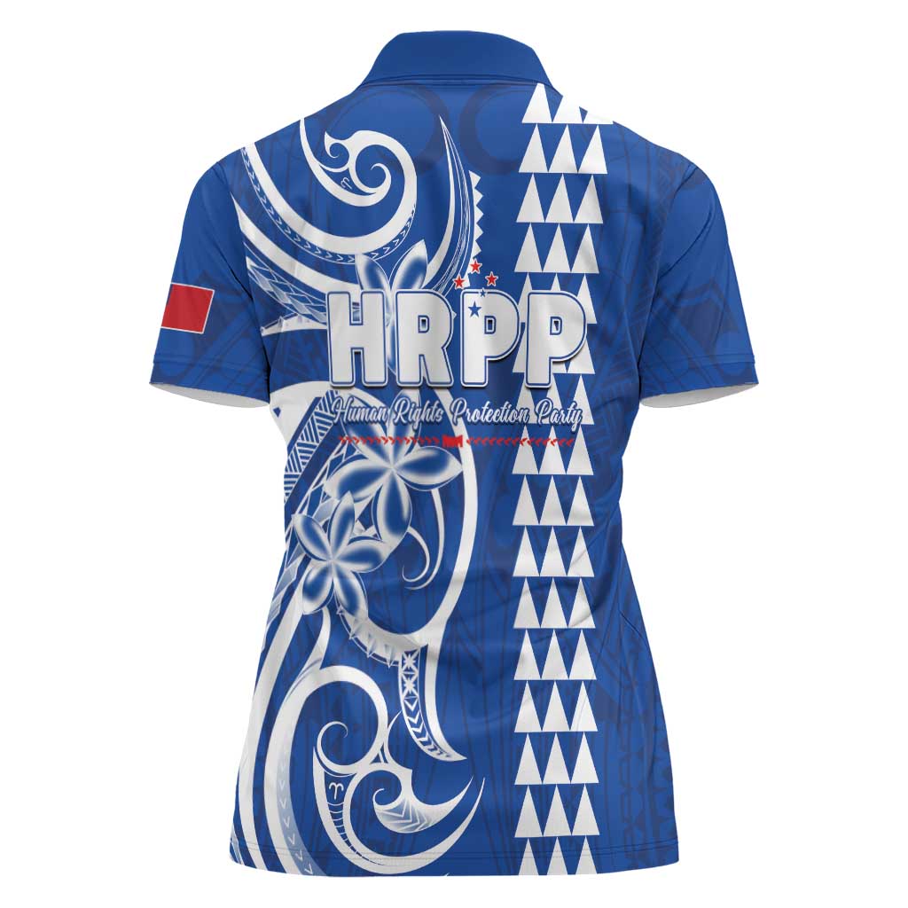 Samoa HRPP Party Women Polo Shirt Polynesian Pattern - Polynesian Pride
