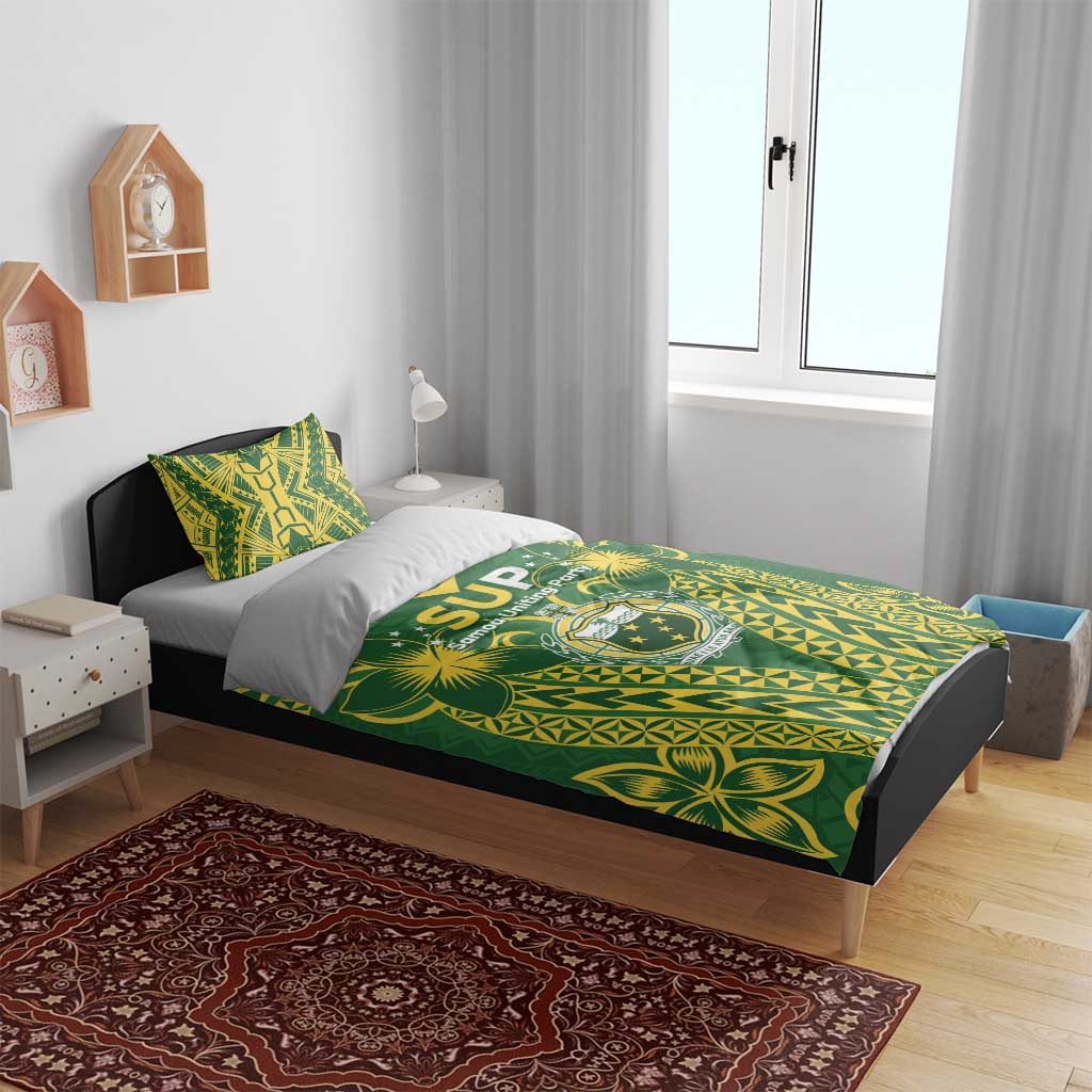 Samoa SUP Bedding Set Samoan Coat Of Arms - Polynesian Pride