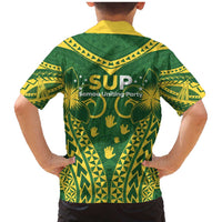 Samoa SUP Family Matching Mermaid Dress and Hawaiian Shirt Samoan Coat Of Arms LT05 - Polynesian Pride
