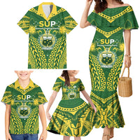 Samoa SUP Family Matching Mermaid Dress and Hawaiian Shirt Samoan Coat Of Arms LT05 - Polynesian Pride