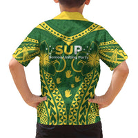 Samoa SUP Family Matching Off Shoulder Maxi Dress and Hawaiian Shirt Samoan Coat Of Arms LT05 - Polynesian Pride