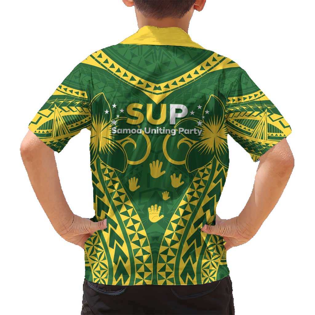 Samoa SUP Family Matching Off Shoulder Short Dress and Hawaiian Shirt Samoan Coat Of Arms LT05 - Polynesian Pride
