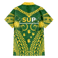 Samoa SUP Family Matching Short Sleeve Bodycon Dress and Hawaiian Shirt Samoan Coat Of Arms LT05 - Polynesian Pride