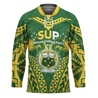 Samoa SUP Hockey Jersey Samoan Coat Of Arms LT05 Unisex Green - Polynesian Pride