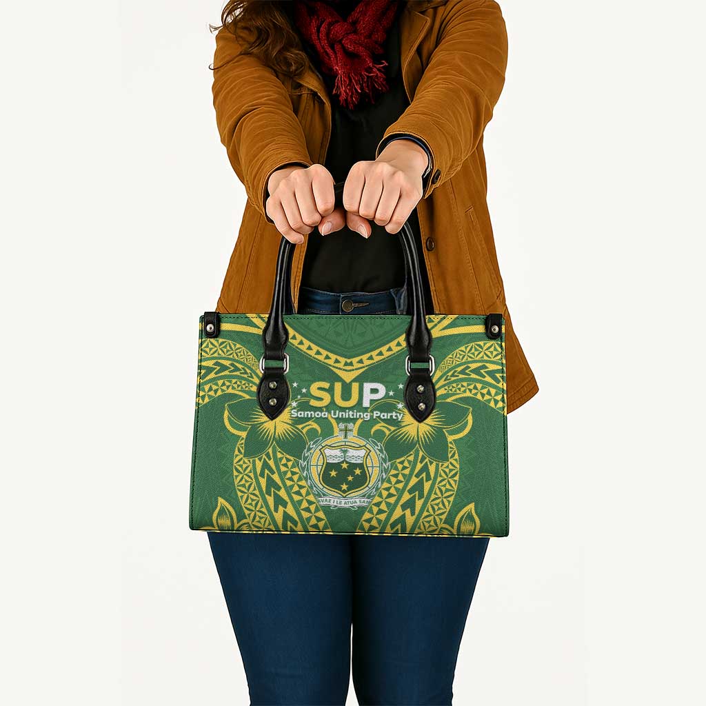 Samoa SUP Leather Bag Samoan Coat Of Arms - Polynesian Pride
