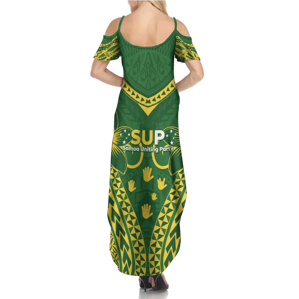 Samoa SUP Summer Maxi Dress Samoan Coat Of Arms LT05 - Polynesian Pride