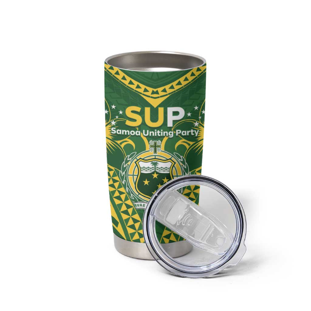 Samoa SUP Tumbler Cup Samoan Coat Of Arms - Polynesian Pride