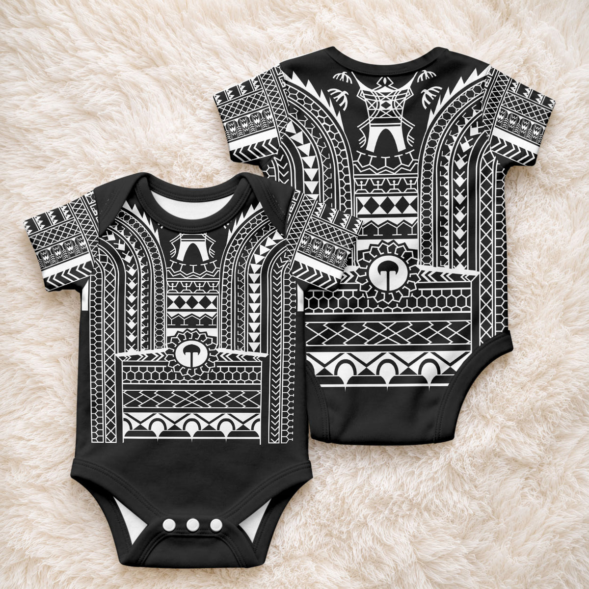 Philippines Igorot Tribal Art Tattoo Black Baby Onesie