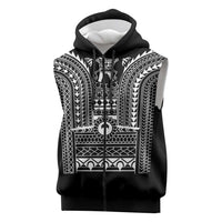 Philippines Igorot Tribal Art Tattoo Black Sleeveless Zip Hoodie - Polynesian Pride