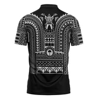 Philippines Igorot Tribal Art Tattoo Black Zipper Polo Shirt - Polynesian Pride