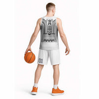 Philippines Igorot Tribal Art Tattoo White Basketball Jersey - Polynesian Pride